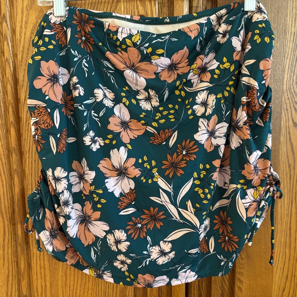 Ryllace Green Floral Swim Skirt  22